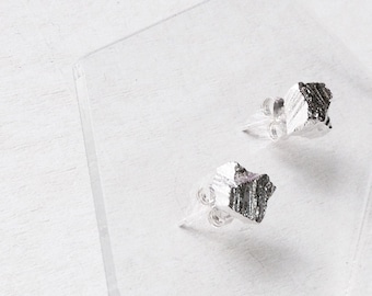 Pendientes cubo, Pendiente artesanal, Pendientes textura, Pendientes plata 925