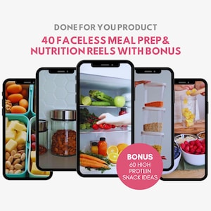 Meal Prep Reels: Gesichtslose Ernährung, Kochen (Digitaler Download)