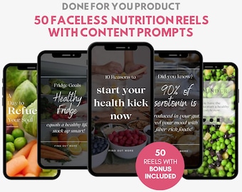 Ernährung & Wellness Reels: Gesichtslose Instagram Video Content (Canva)