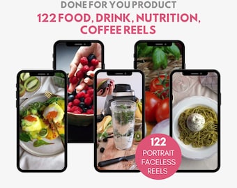 122 Essen & Trinken Instagram Reels: Wellness Inhalt (Digitaler Download)