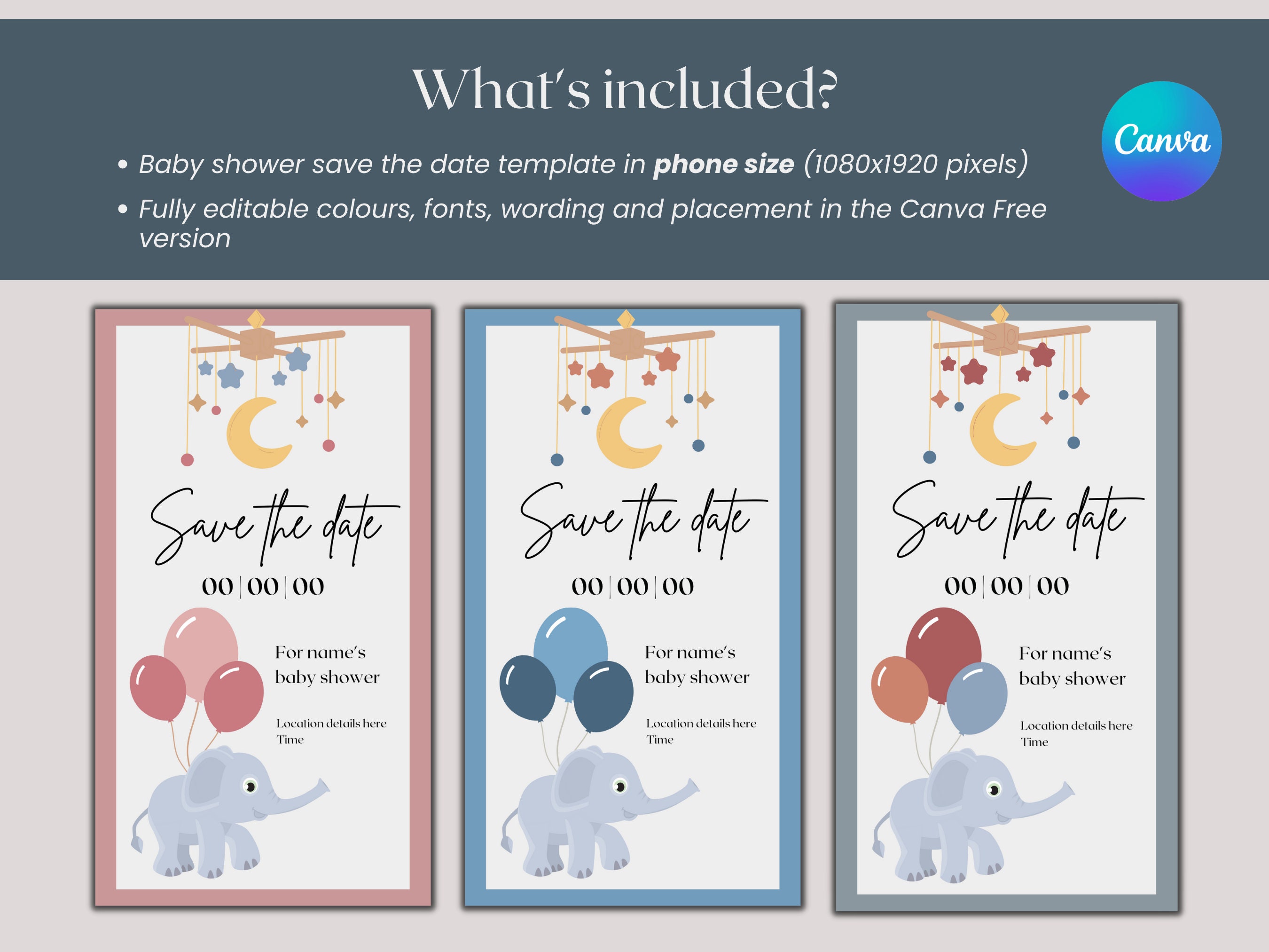 Baby Shower Save the Date Digital Template, Save the Date Baby Brunch