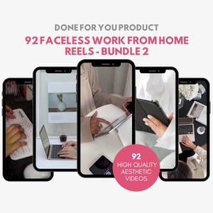 Work From Home Reels: 92 Faceless Business Videos (Digital Download