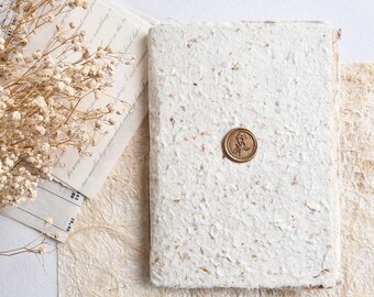 A5 handmade journal, recycled & eco-friendly handmade paper journal, 32 pages