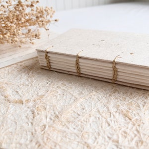 A6 handmade journal, recycled & eco-friendly hardcover paper journal, 80 white pages image 4