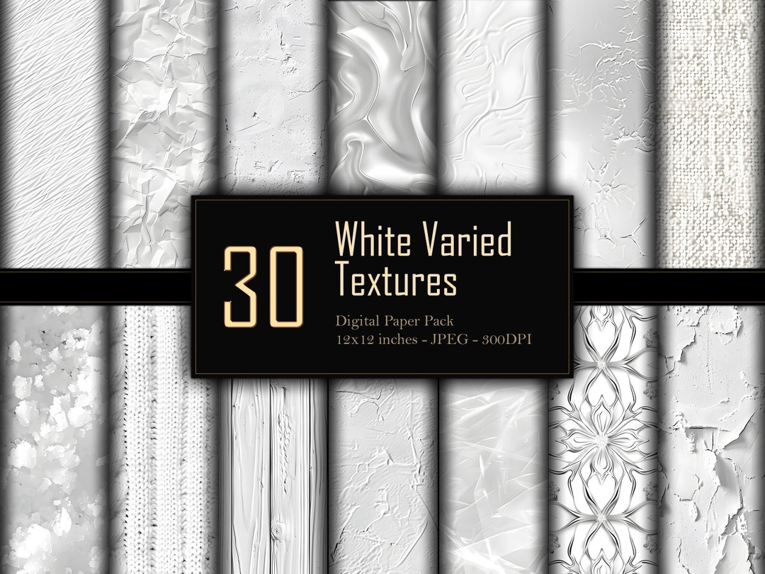 White Varied Textures, Commercial Use, 300 DPI - Etsy