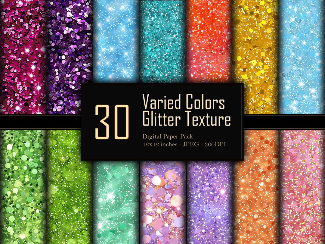 Varied Colors Glitter Texture, Commercial Use, 300 DPI - Etsy