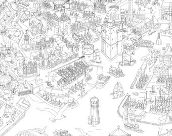 Megacoloring from La Rochelle