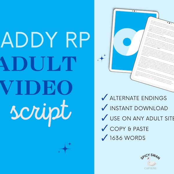 Daddy Roleplay Script w/ Alternative Endings | Adult Industry | Roleplay | OnlyFans Scripts | Fansly Script | Sexting | Phone Call