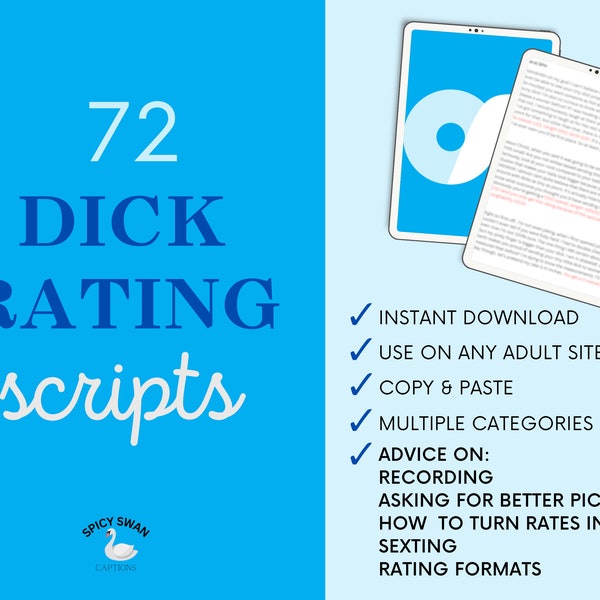 72 Dick Rating Scripts | OnlyFans | Adult Creator | Dick Rating | Fansly