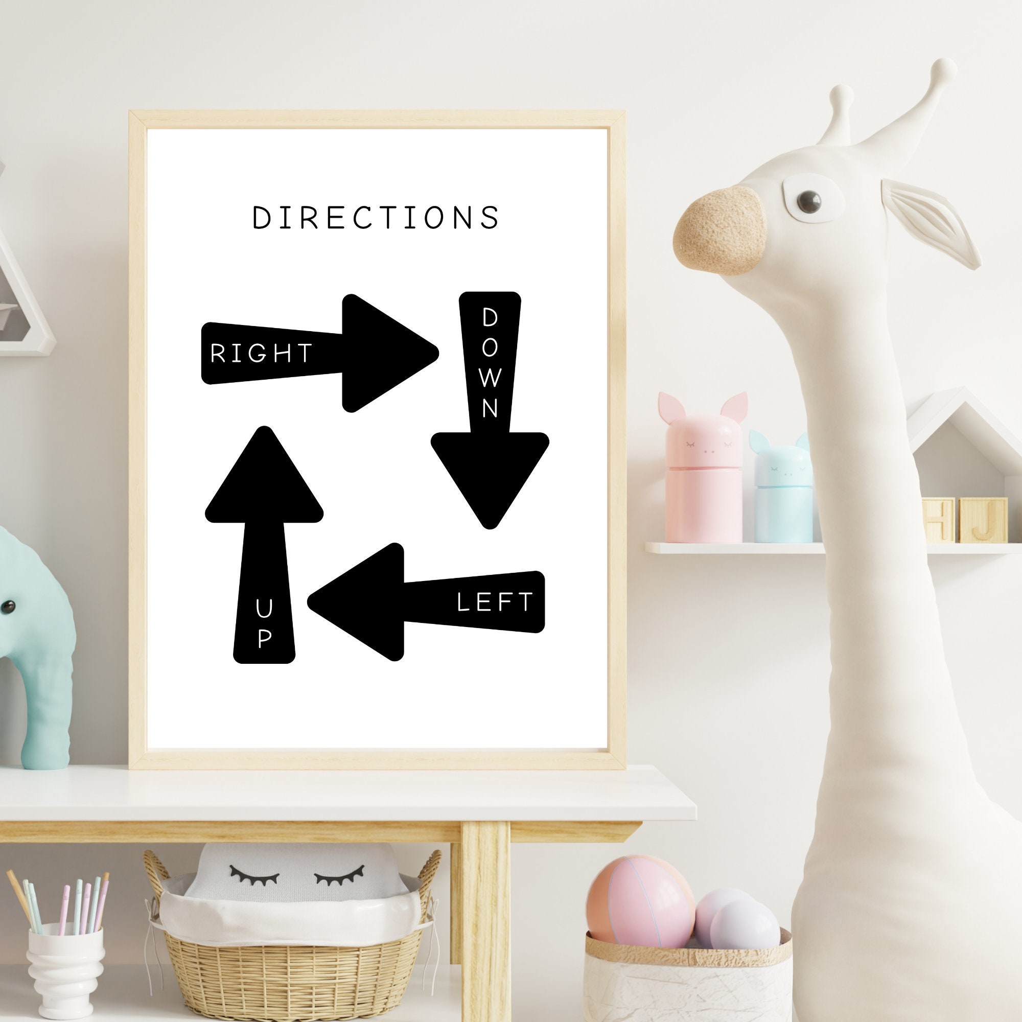 Directions Poster: Educational Prints for Toddlers (digital Download ...