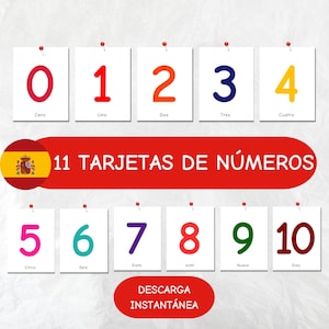 Nummers van 0-10 | Digitale download | Actividad Preescolar y para Niños | Cartas Didácticas PDF for Homeschool