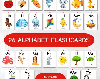 Alphabet Flash Cards: Early Learning ABC Cards (Digital Download)