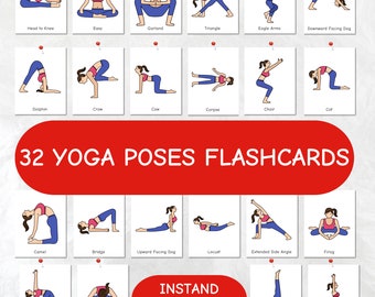 Yoga Poses Flashcards: Montessori Learning Cards (Digital Download)