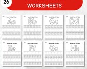 Letter Formation Practice Sheets: Kids Handwriting Worksheets (Digital Download)