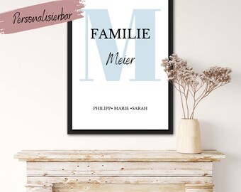 Personalisiertes Poster, Poster, Familie, Familienposter,