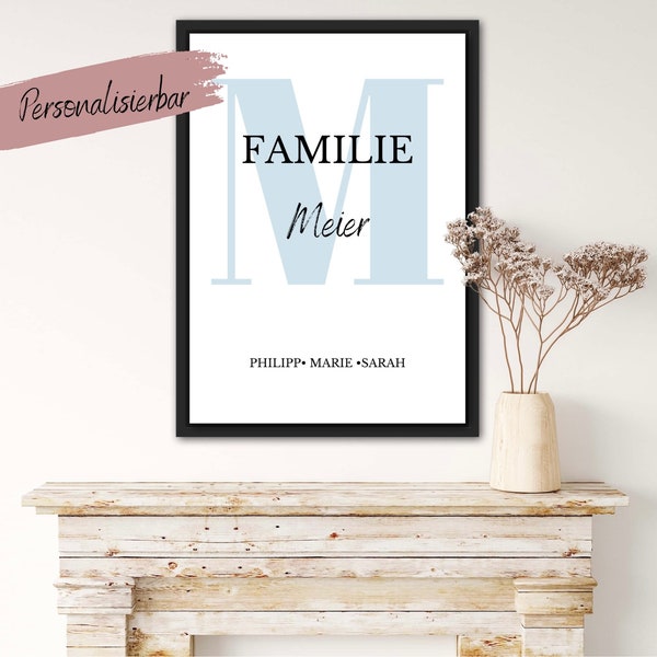 Personalisiertes Poster, Poster, Familie, Familienposter,