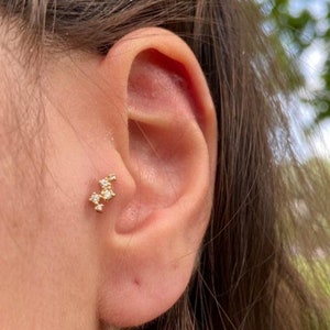 piercing, diamond piercing, minimal piercing, 14k Gold,