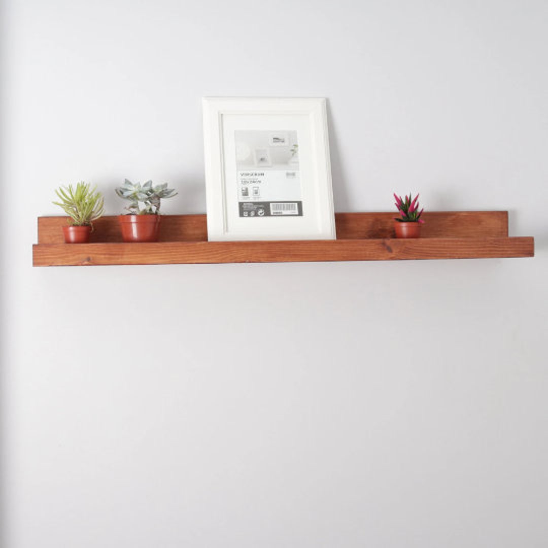 Natural Wood Floating Shelves, Durable Shelves, Gift for Wedding, Living Room Decor, Farmhouse