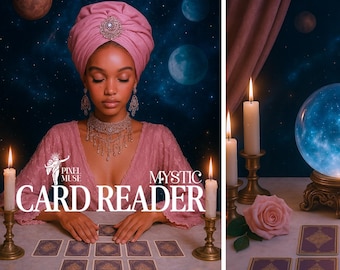 Mystisk kortläsare Stockfoton | Tarot, orakel, häxestetik (JPG)