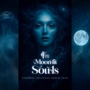 Maanverlichte zielen. Etherische hemelfoto's | mystieke vrouwen, kosmisch, dromerige portretten, orakel, maangodin, magie, heilig vrouwelijk, fantasie