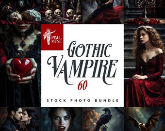 Gothic Vampire Stock Photo Bundle vampire, gothic ritual art, dark bundle, occult esoteric, witch branding, shadow work images, dark romance