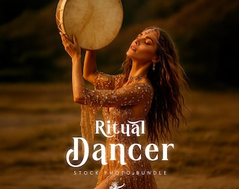 Ritual Dancer. Stock Photo Bundle | Ritual Dancer, Shaman Photo, Tribal Aesthetic, Earthy Magic, Pagan Woman, Boho Ritual, Witchy Vibes