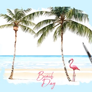 Beach Day Summer Girl Bikini Beach Flamingo Vibes Sublimation Png ...