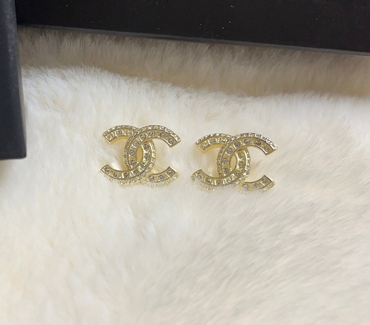 Chanel Stud Earrings - Etsy Chanel Stud Earrings - Etsy