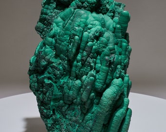 12.35 LB, 11.81 Inches Cabinet Museum Stalactite Malachite Collector Specimen &quot;The Hand of God&quot;