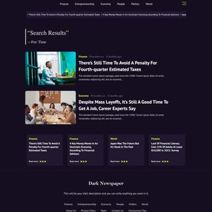 Dark style - Search results for "Time"