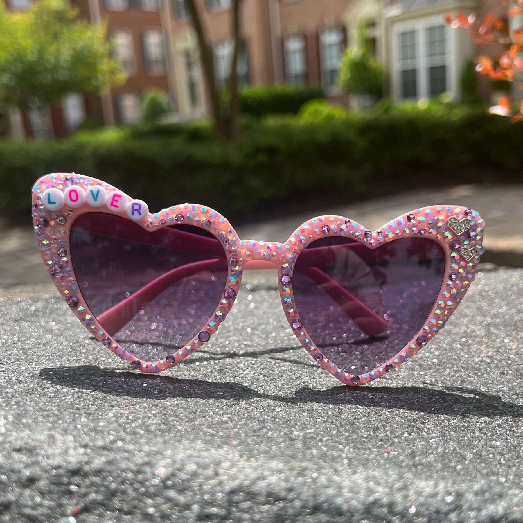 Lover Inspired Sunglasses Pink Bedazzled Lover Swiftie Sunglasses Pink  Heart Sunglasses Eras Tour Sunglasses Bling Pearl Sunglasses - Etsy