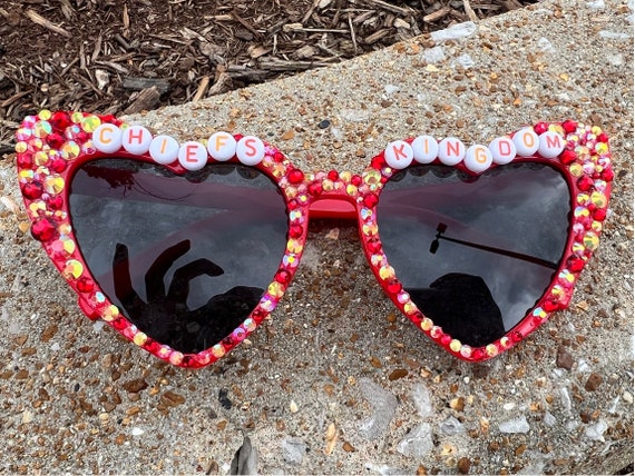 Kansas City Chiefs Sunglasses KC Kingdom Red Friday Bedazzled Sunglasses KC Fan Gear Chiefs Kingdom Football Gift Idea Etsy