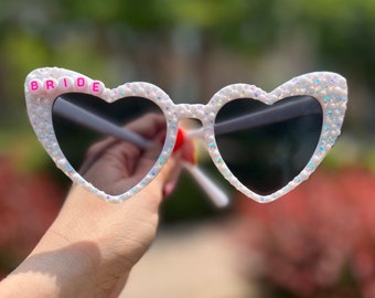 Bedazzled Bride Glasses, Bride Sunglasses, Bride to Be, Bridal Shower, Bachelorette Party, Wedding, Gifts for Her, Gifts for Bride