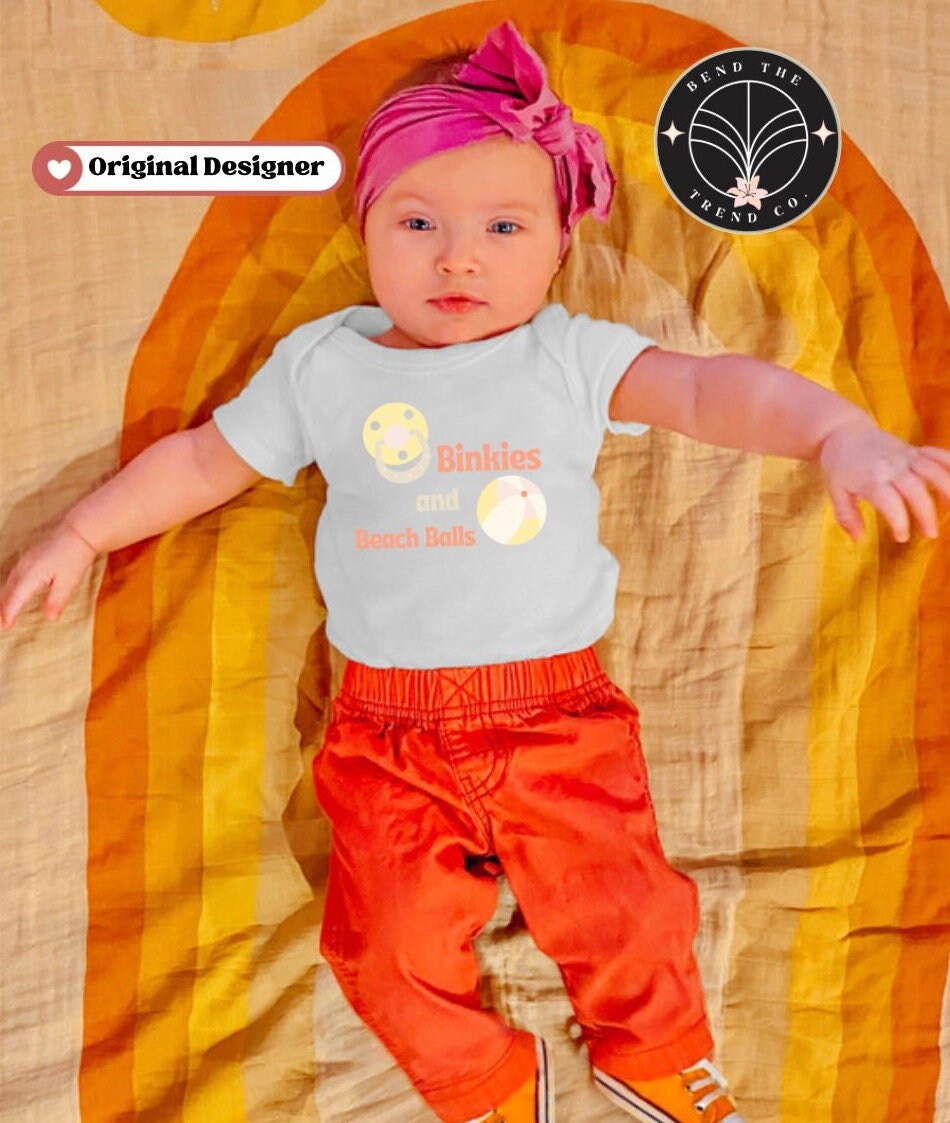 Binkies and Beach Balls Onesie Beach Baby Onesie Beach Etsy