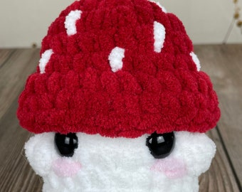 Mushie Boy Mushroom Plushie | Crochet Stuffed Animal