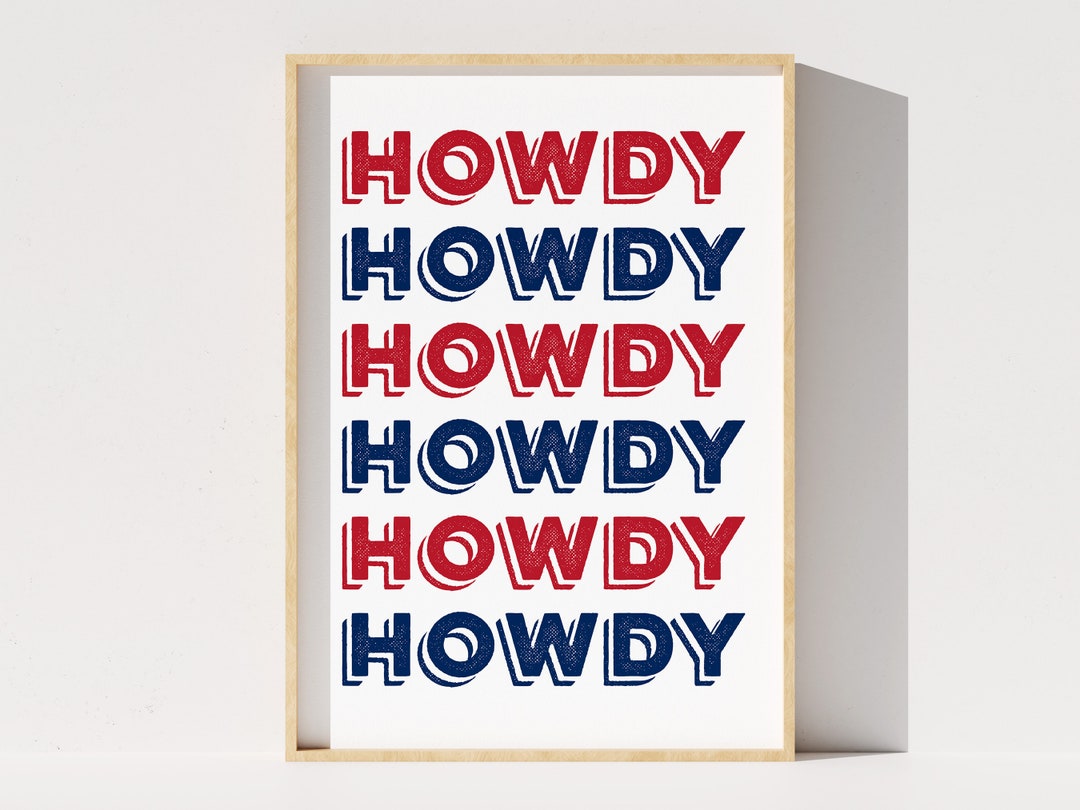 Howdy Digital Print, Howdy Printable Poster, Western Wall Decor ...
