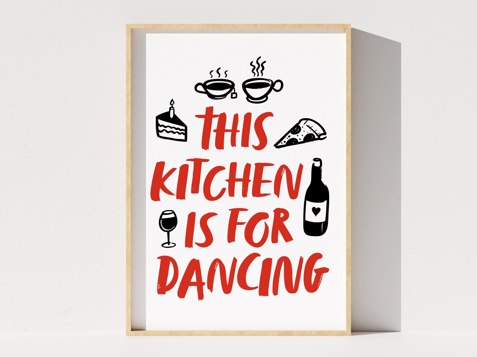 kitchen wall art set of 6 fun foodie prints this... This Kitchen is for Dancing Printable Poster, Kitchen Digital Print ...