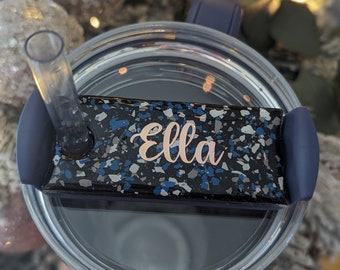 Personalized Stanley Cup Tumbler Name Plate, 20/30 or 40oz Blue, Black, White, Custom Tag, Personalized for her, Gift for Mom, Name tag