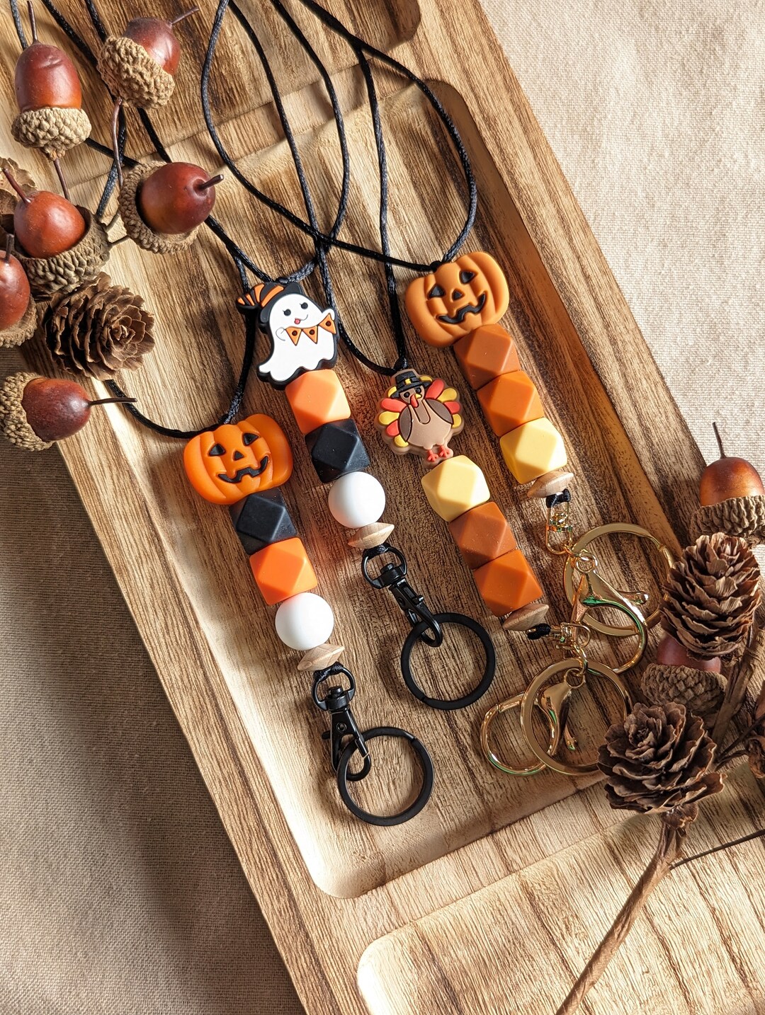 Fall Teacher Lanyards Halloween Lanyards Teacher Lanyards Social Worker Lanyards Pumpkin Ghost