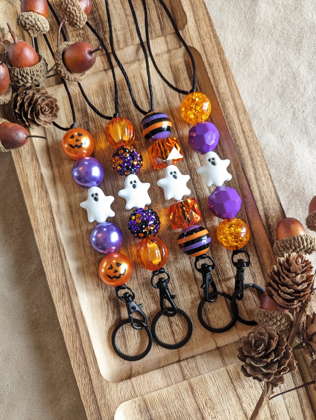 Halloween Ghost Lanyard Fall Teacher Lanyards Halloween Lanyards Teacher Lanyards Social Worker