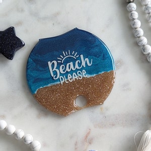 Beach Themed, Stanley Cup Topper, 20/30 or 40oz, Custom Tag, Beachy Gift