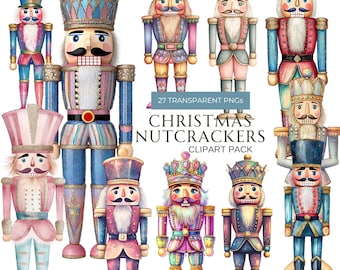 Watercolor Christmas Nutcracker PNG Clipart Glitter Nutcracker Invitation Design Nutcracker Christmas Card Printable
