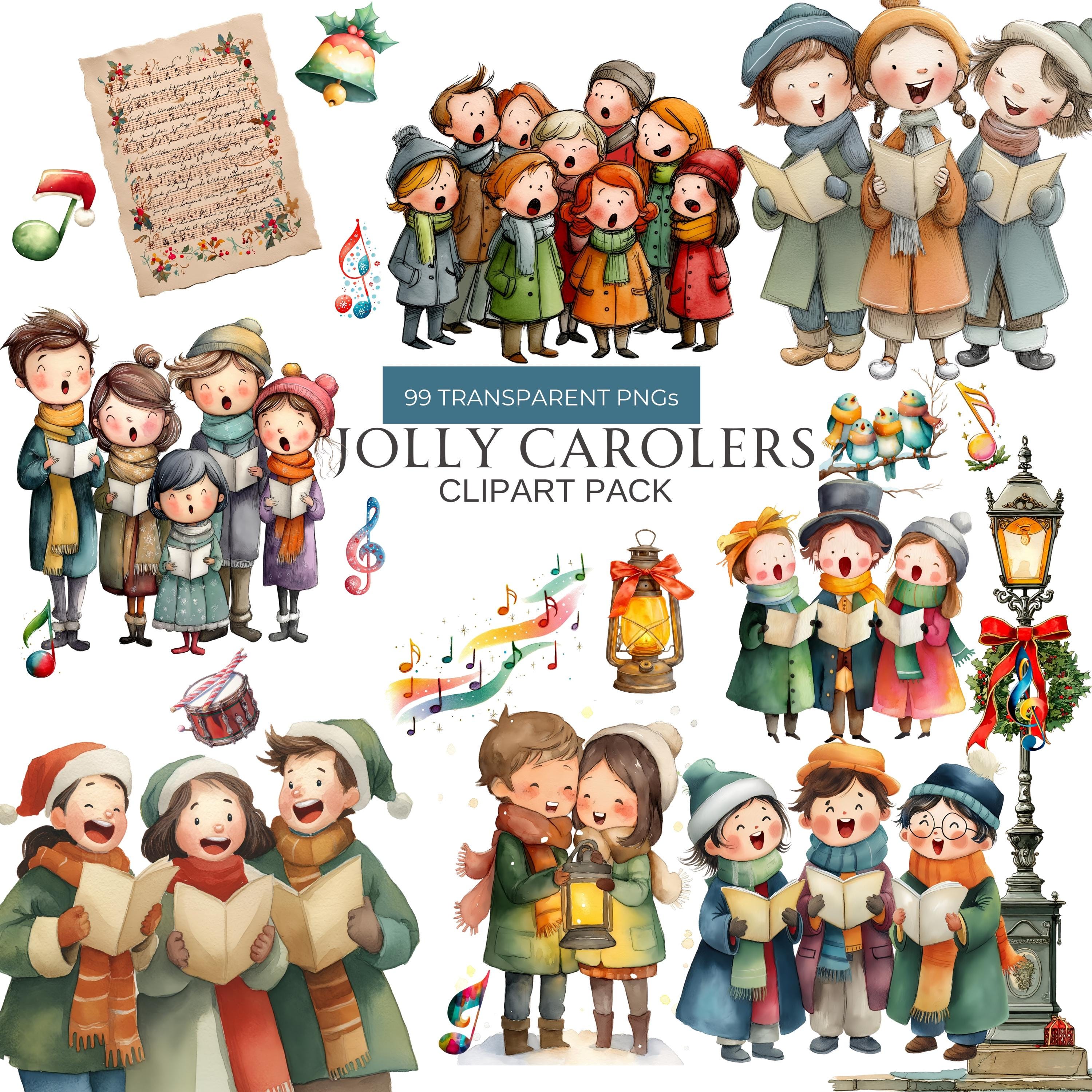 Christmas Carolers PNG Clipart Carols Clipart Christmas Caroling Party ...