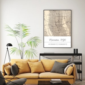 1920's Manhattan, NYC Vintage City Map - Digital Download New York City Map - Printable Map Poster