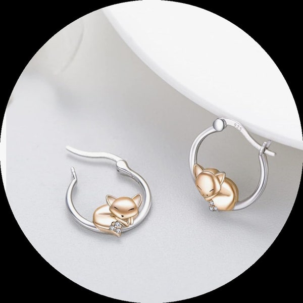 Boucles d'oreilles renard