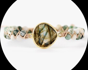 Bracelet pierre naturelle Labradorite