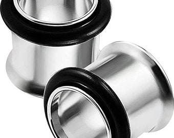 Odd gauge tunnels (pairs of 2) - surgical steel - size 5g / 4.5mm