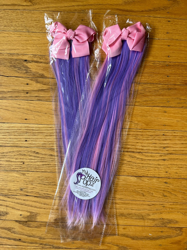 2 Bow Hair Clips Kids Hair Extension Clips Pink Hair Etsy