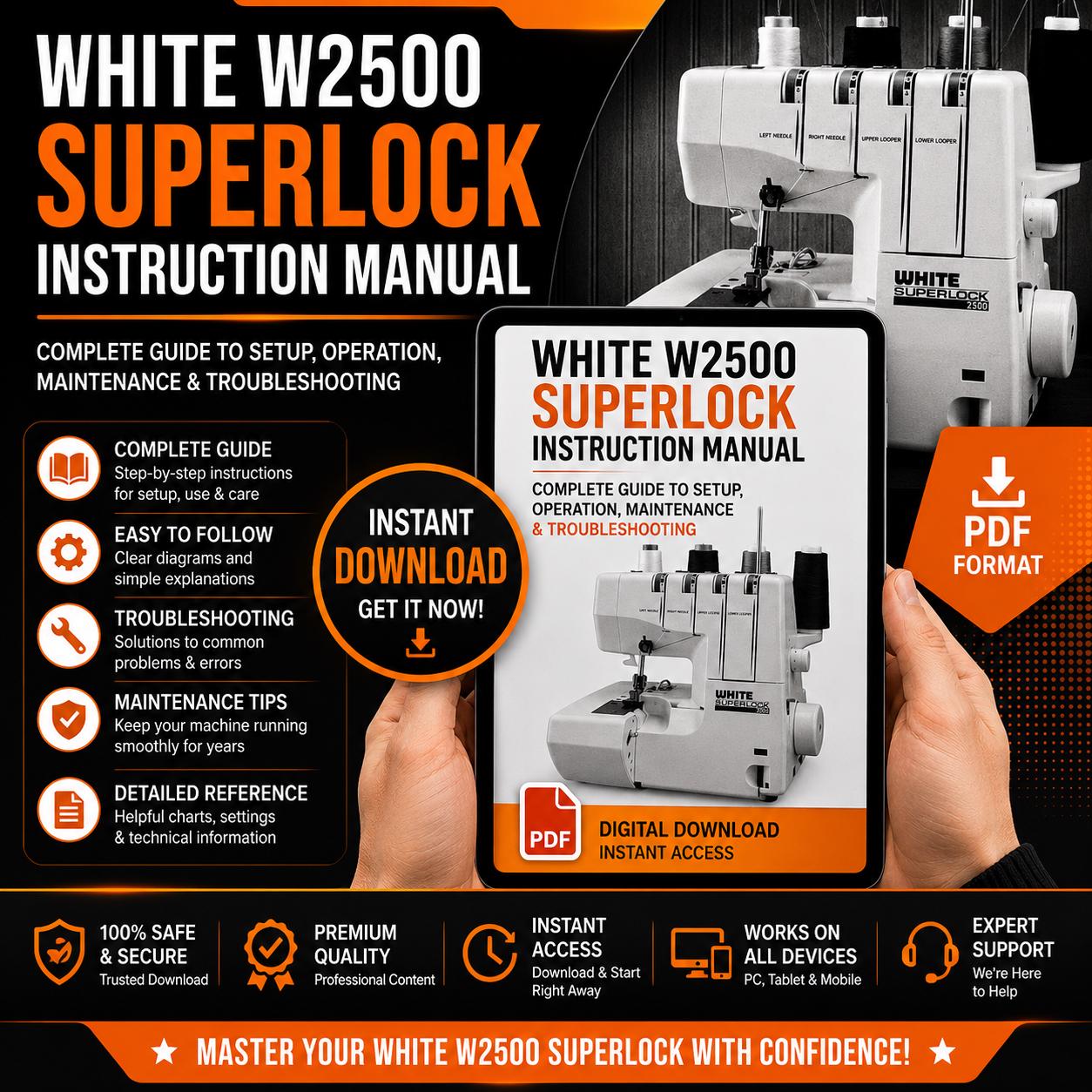 White Superlock - Etsy