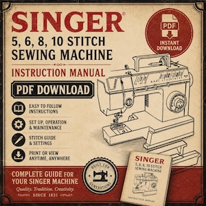 Manual de instrucciones para la máquina de coser Singer de 10 puntadas (descarga en PDF)